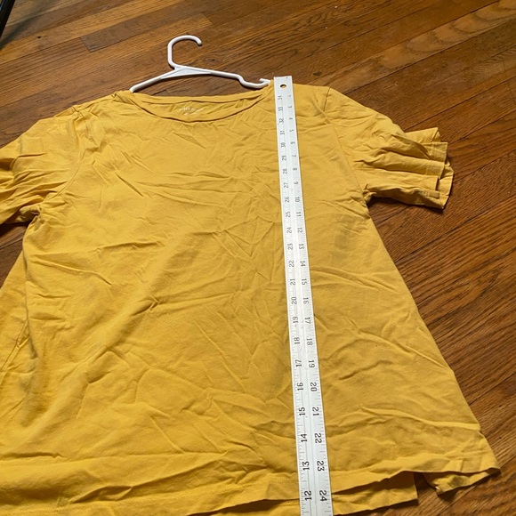 Eileen Fisher Organic Cotton Boxy Tee – Golden Yellow – Size M - Picture 7 of 7